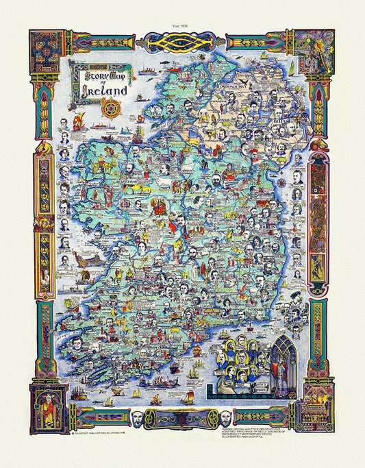 Europe:Colortext Publications, Story Map of Ireland, 1936 - The Map Chest
