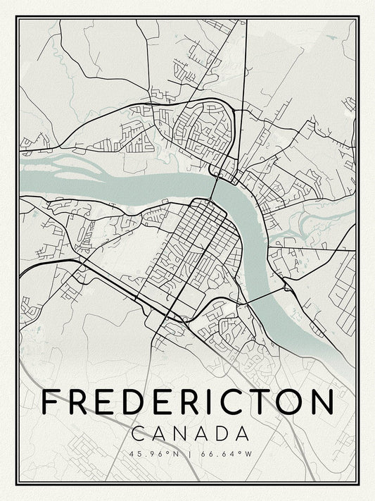 Fredericton, A Modern Map - The Map Chest