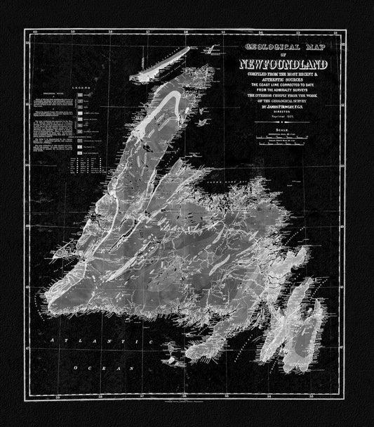 Geological Map of Newfoundland, 1921 Ver. BWI - The Map Chest