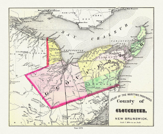 Gloucester County, New Brunswick, 1878 - The Map Chest