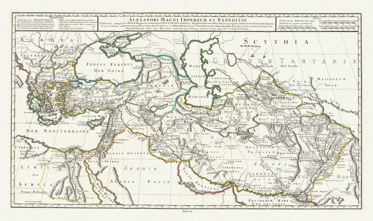 Mediterranean: Empire: Alexander the Great: Alexandri Magni Imperium et Expeditio, 1731, Delisle, (Guillaume de,1675 - 1726) auth. - The Map Chest