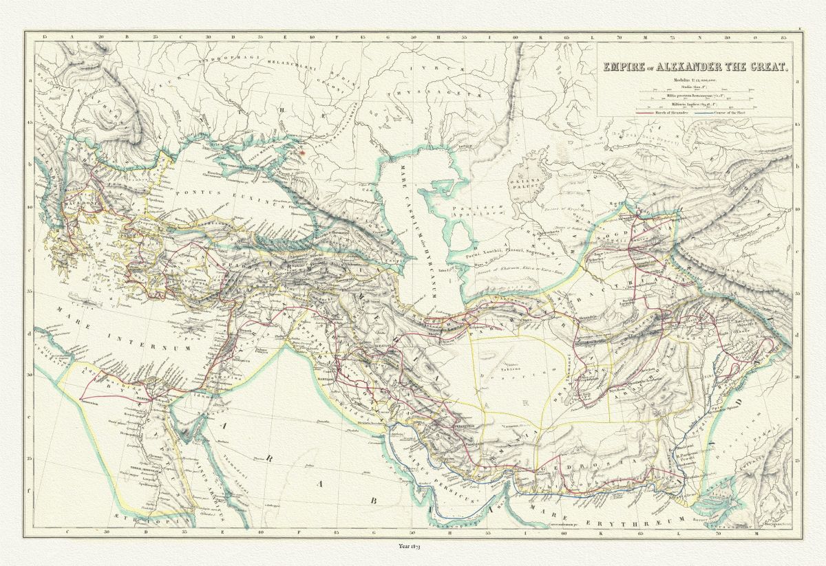 Mediterranean: Empire: Alexander the Great: Empire of Alexander the Great, 1873 - The Map Chest