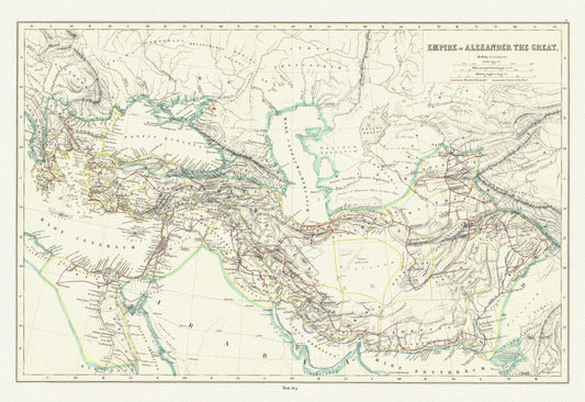 Mediterranean: Empire: Alexander the Great: Empire of Alexander the Great, 1873 - The Map Chest