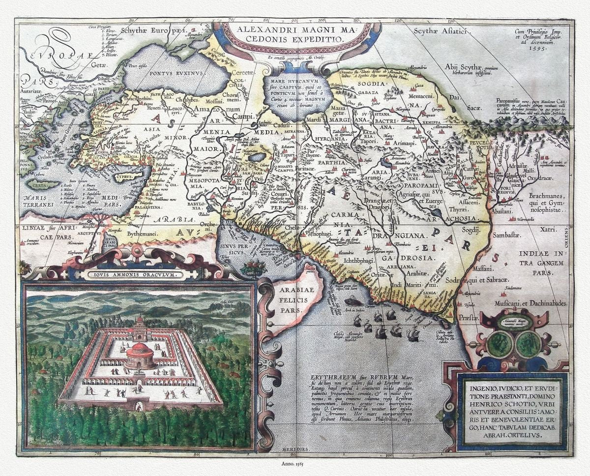 Mediterranean: Empire: Alexander the Great: Expedition of Alexander the Great, 1565, Ortelius (Abraham, 1527 - 1598) DESAT - The Map Chest
