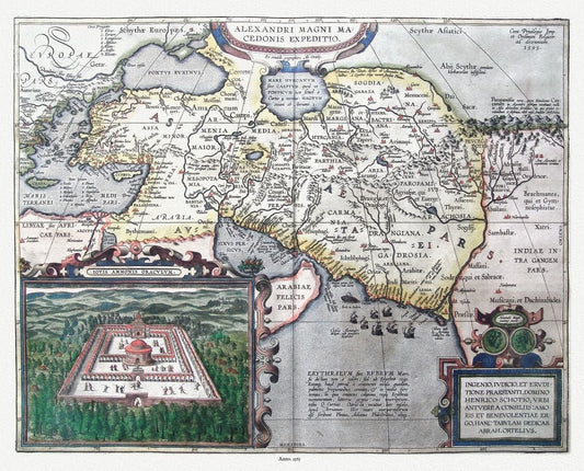Mediterranean: Empire: Alexander the Great: Expedition of Alexander the Great, 1565, Ortelius (Abraham, 1527 - 1598) DESAT - The Map Chest