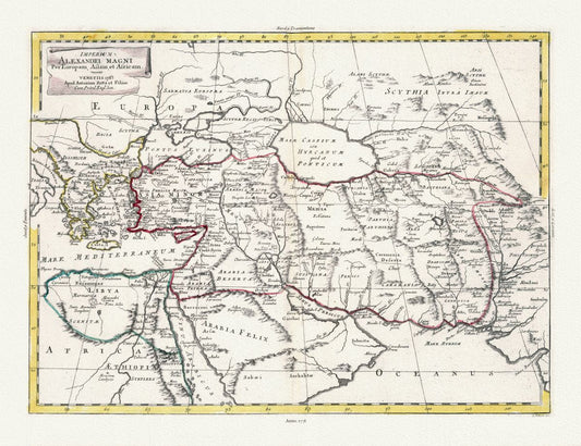 Mediterranean: Empire: Alexander the Great: Imperium Alexandri Magni,1778, Zatta, Zuiliani, Novelli et Pitteri auths. - The Map Chest