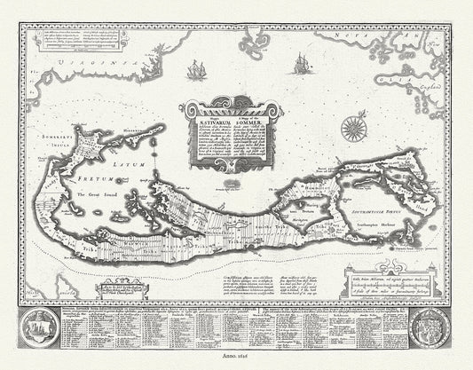 Middle Central America: A Mapp of the Sommer Islands once Called the Bermudas, 1626 - The Map Chest