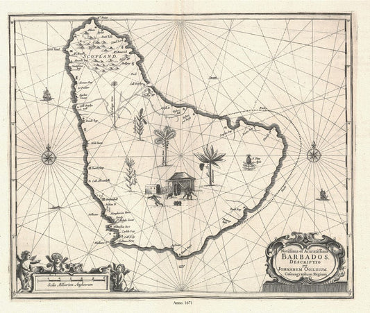 Middle Central America: Novissima et Acuratissima Barbados, 1671, Ogilby et Montanus - The Map Chest