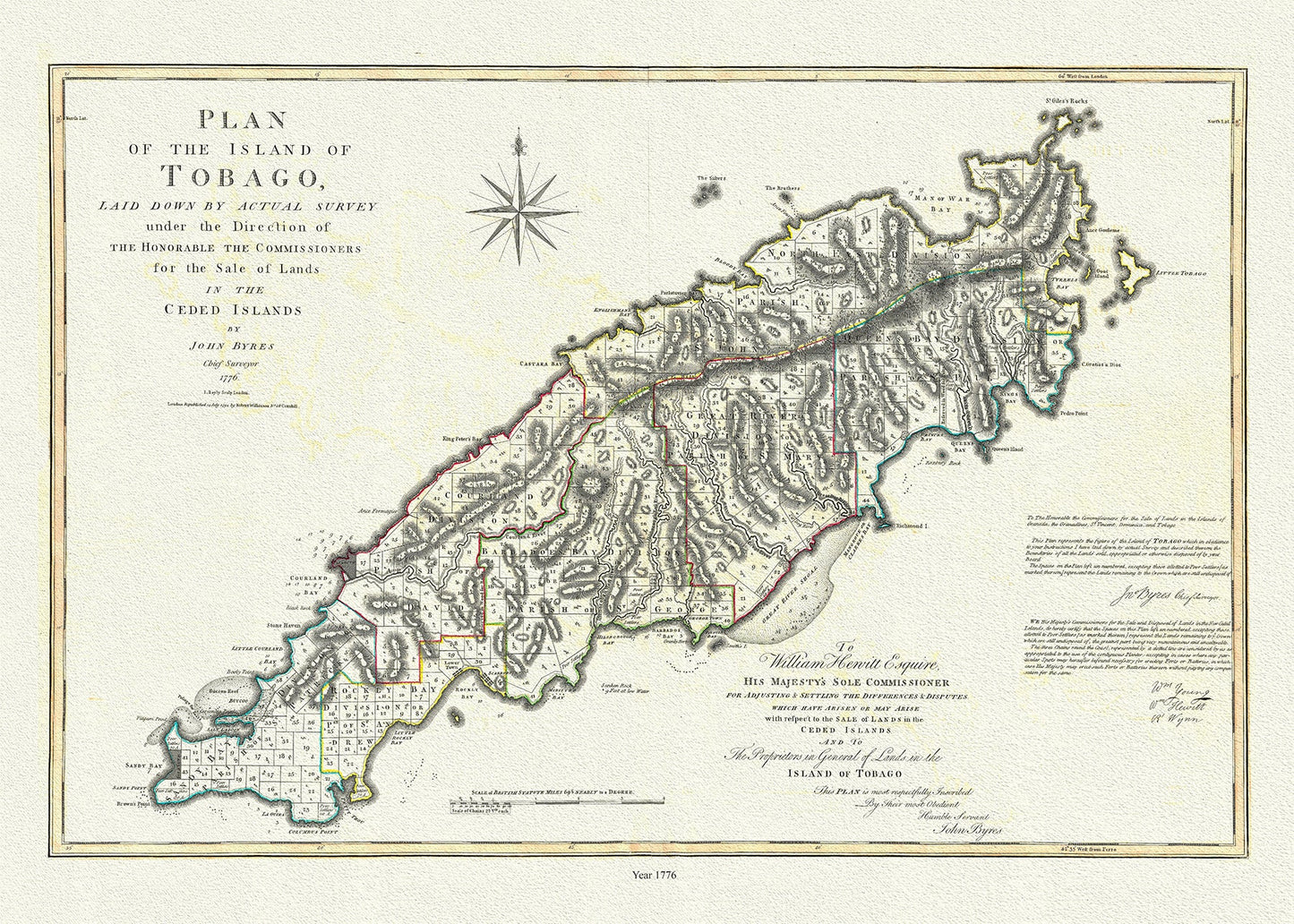 Middle Central America: Plan of the Island of Tobago, 1794, Hewitt auth. - The Map Chest