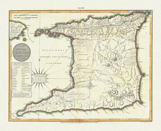 Middle Central America: Trinidad, 1800, Laurie et Whittle - The Map Chest