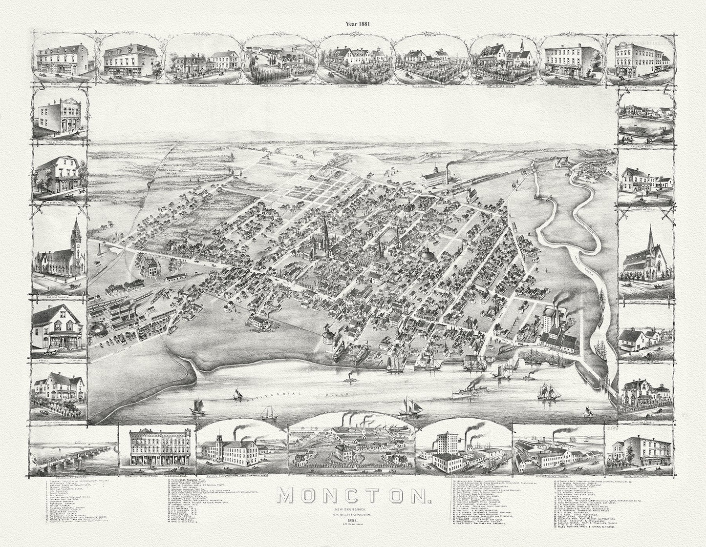 Moncton, New Brunswick, 1881 - The Map Chest