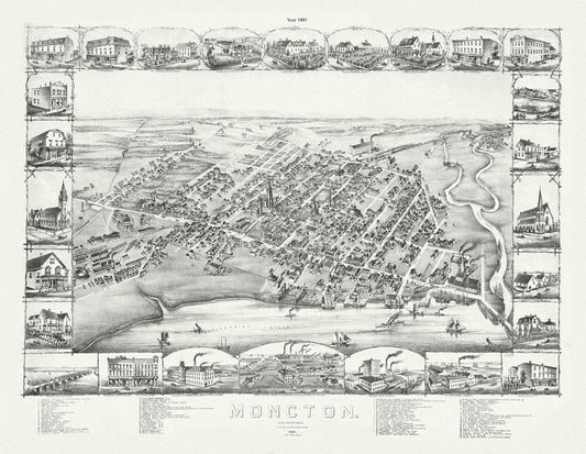 Moncton, New Brunswick, 1881 - The Map Chest