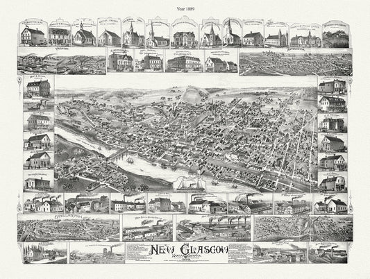 New Glasgow, Cape Breton, Nova Scotia, 1889 - The Map Chest