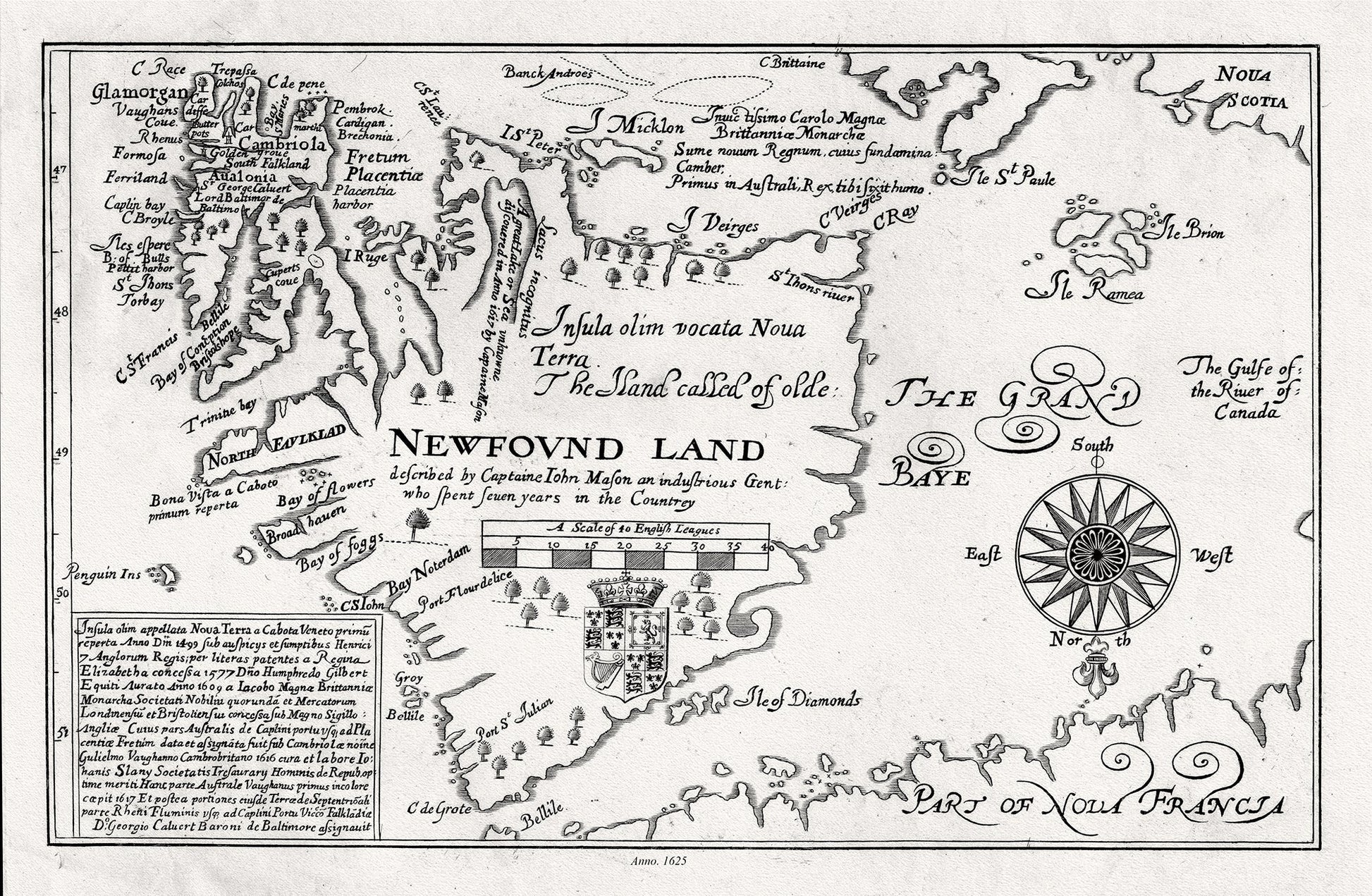 Newfoundland, 1625 - The Map Chest