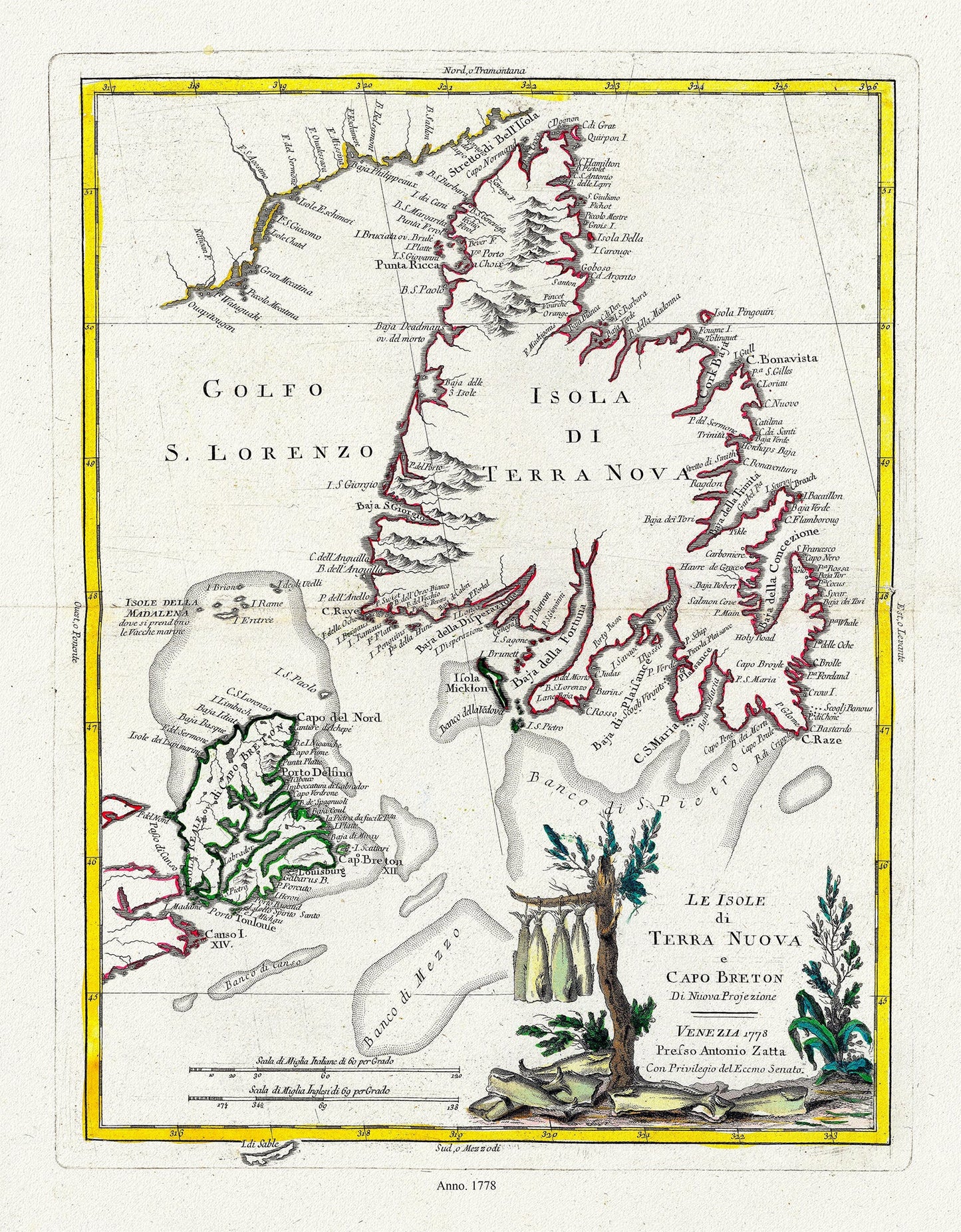Newfoundland, 1778, Zatta auth. - The Map Chest