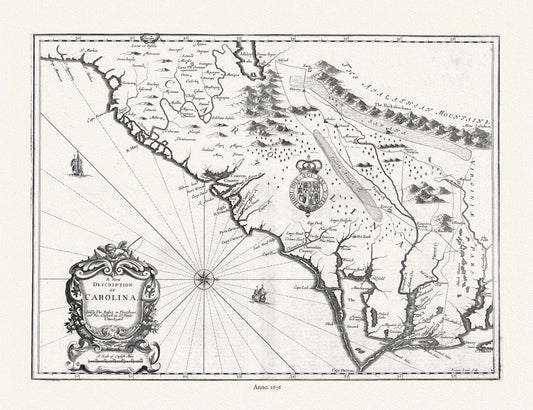 North America: Carolina,1676, Speed authore - The Map Chest