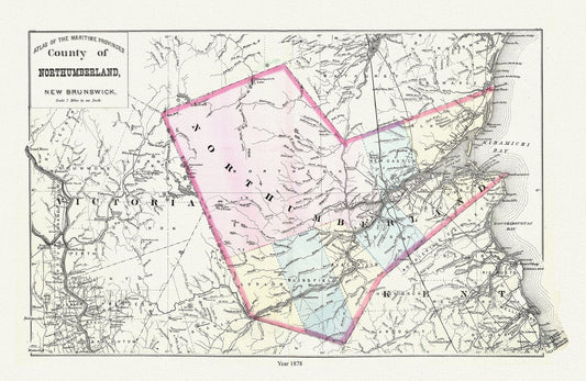 Northumberland County, New Brunswick, 1878 - The Map Chest