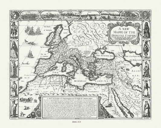 Roman Empire, A New Mappe, 1676, Speed authore - The Map Chest