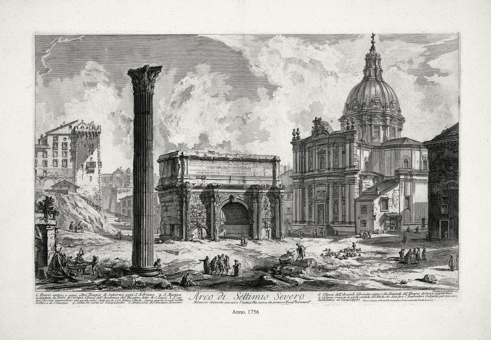 Roman Empire: Giovanni Battista Piranesi, Arco di Settimio Severo, 1756 Ver. II - The Map Chest
