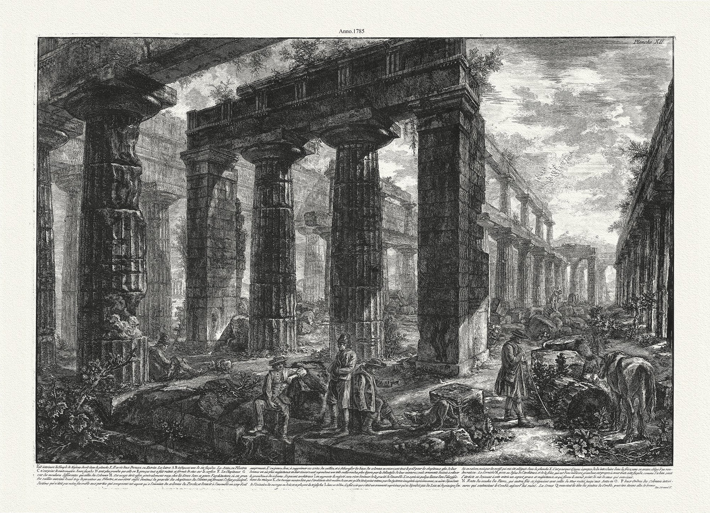 Roman Empire: Giovanni Battista Piranesi, Interieure du Temple de Neptune, 1785 - The Map Chest