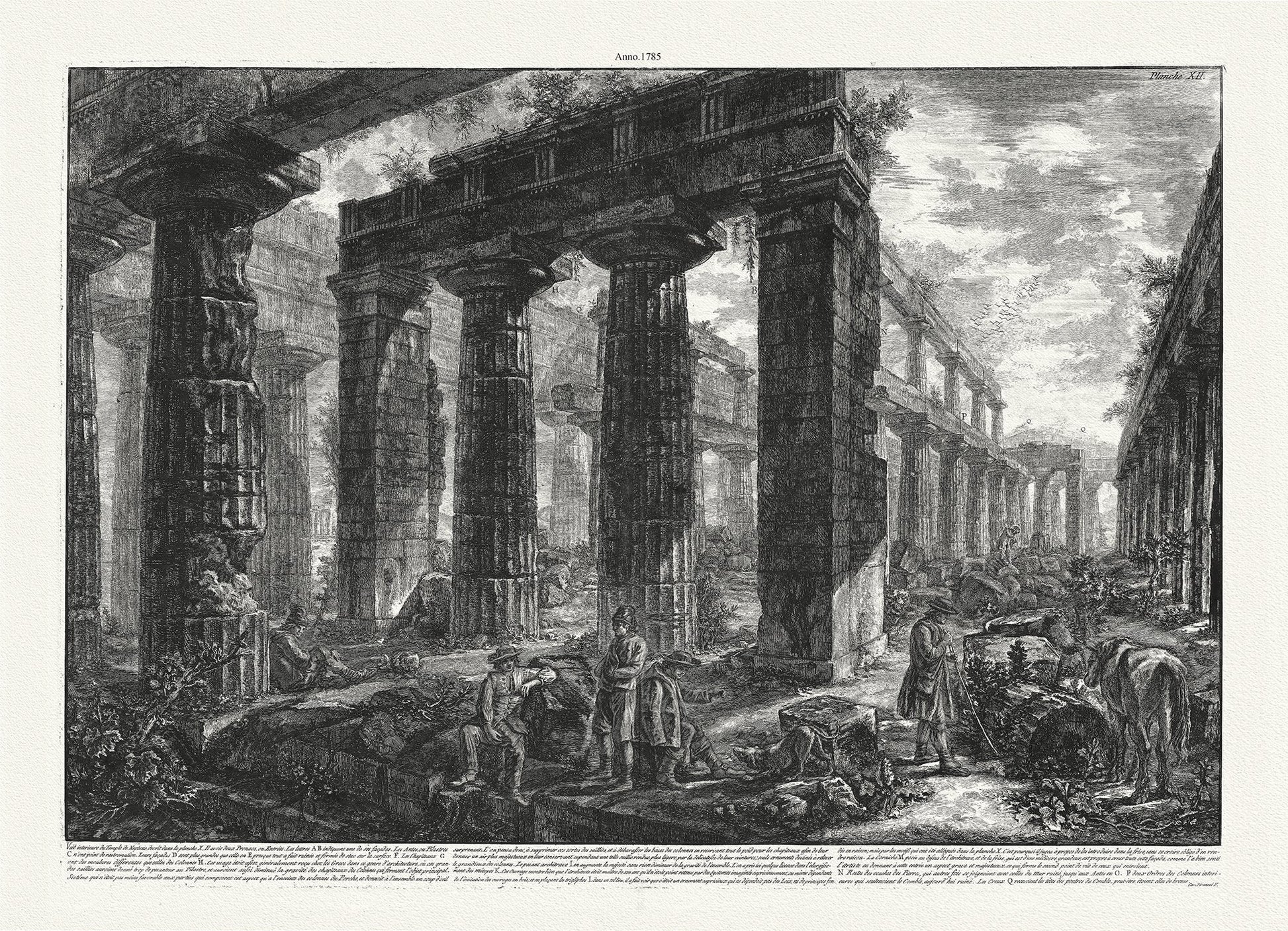 Roman Empire: Giovanni Battista Piranesi, Interieure du Temple de Neptune, 1785 - The Map Chest