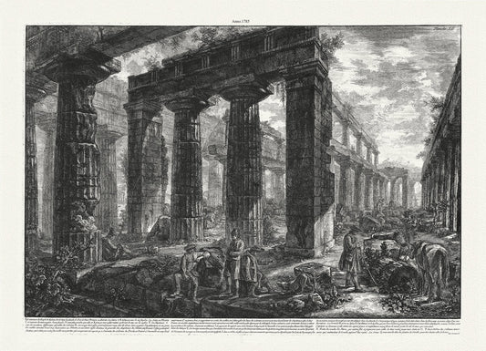 Roman Empire: Giovanni Battista Piranesi, Interieure du Temple de Neptune, 1785 - The Map Chest