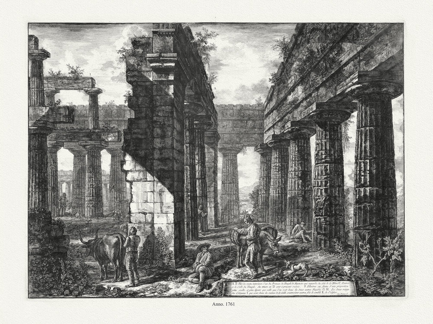 Roman Empire: Giovanni Battista Piranesi, Interior view of the Temple of Neptune, Paestum, 1778 - The Map Chest