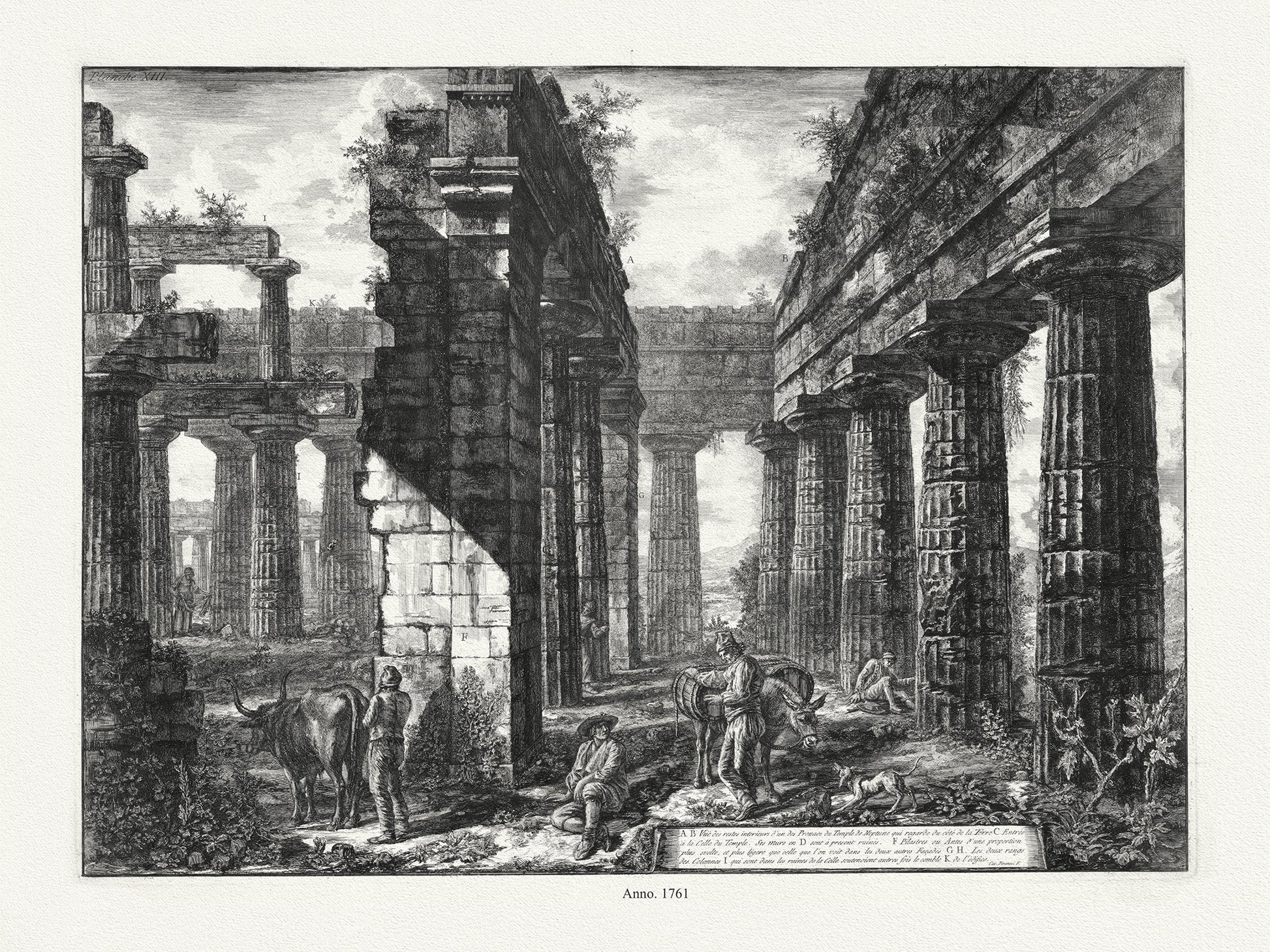 Roman Empire: Giovanni Battista Piranesi, Interior view of the Temple of Neptune, Paestum, 1778 - The Map Chest