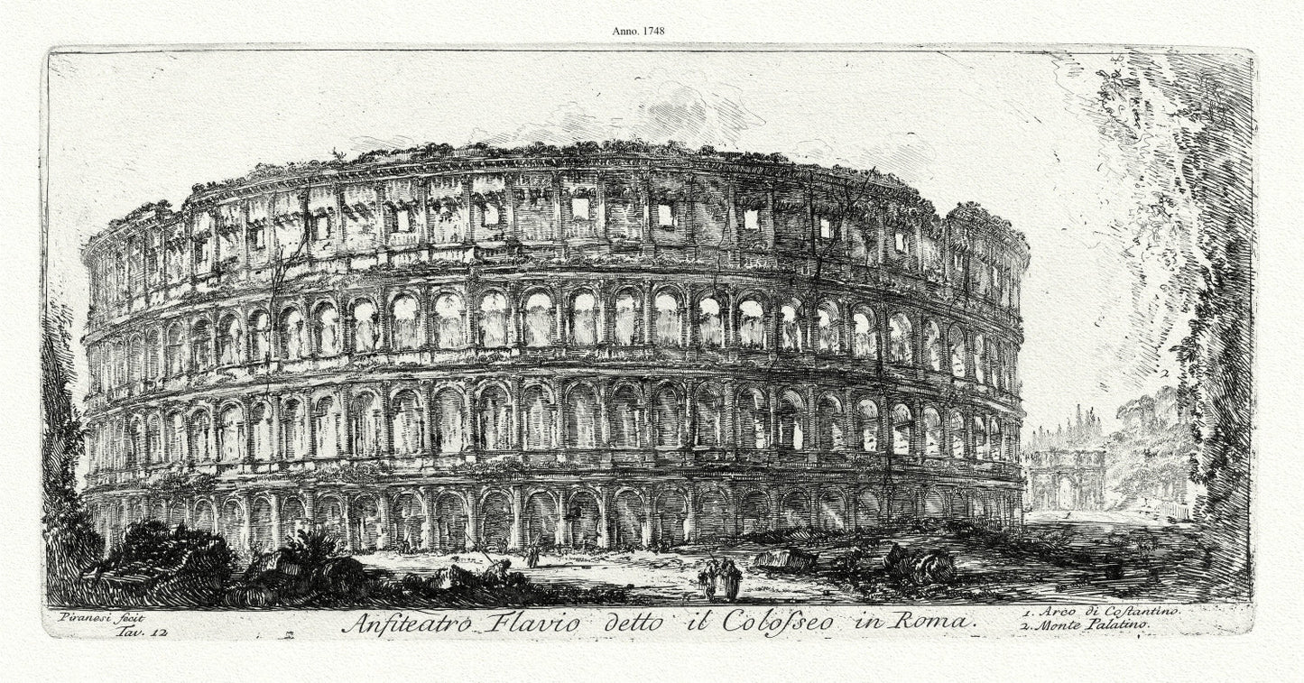 Roman Empire: Giovanni Battista Piranesi, Le antichità di Roma, Anfiteatro Flavio detto il Colosseo,1748 - The Map Chest