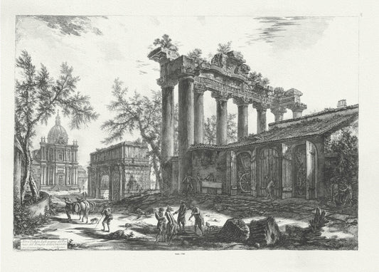Roman Empire: Giovanni Battista Piranesi, Le antichità di Roma, Another view of the Temple of Concord, 1760 - The Map Chest