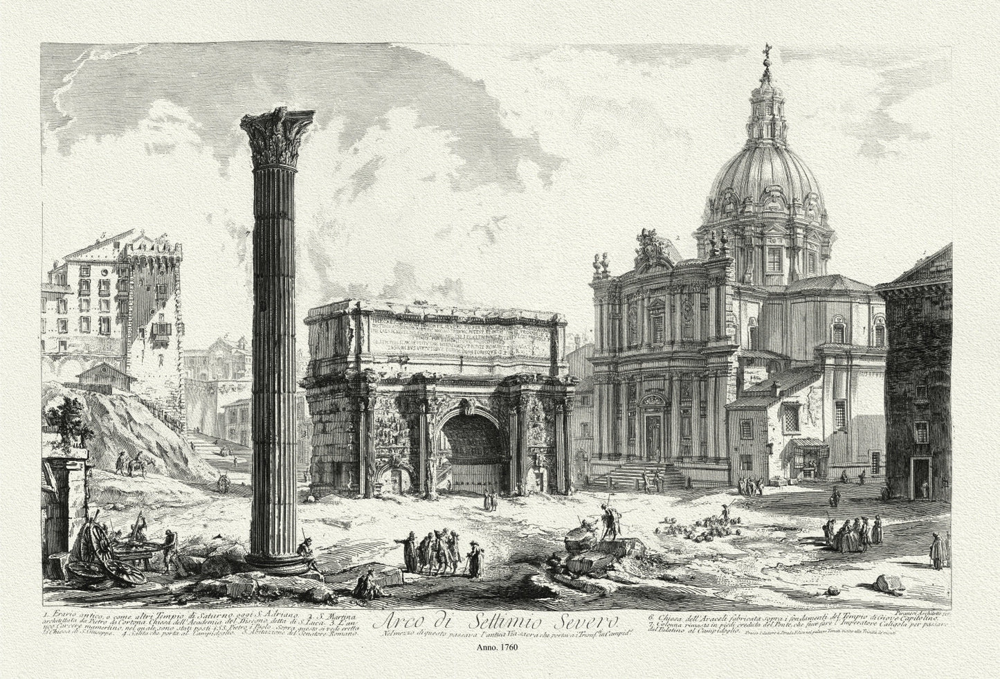 Roman Empire: Giovanni Battista Piranesi, Le antichità di Roma, Arch of Septimius Severus, 1760 - The Map Chest