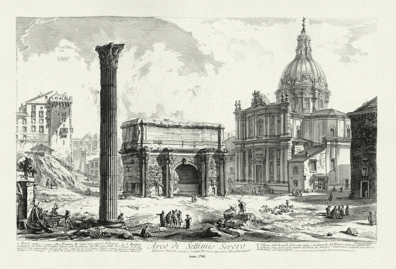 Roman Empire: Giovanni Battista Piranesi, Le antichità di Roma, Arch of Septimius Severus, 1760 - The Map Chest