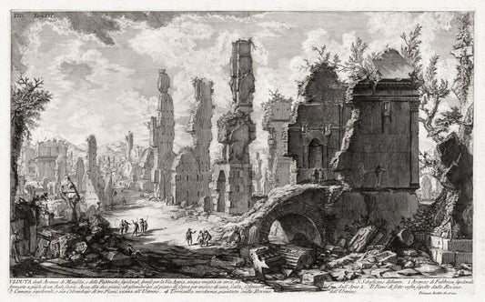 Roman Empire: Giovanni Battista Piranesi, Le antichità di Roma,Antiquities of Rome, The Appian Way, 1754 - The Map Chest