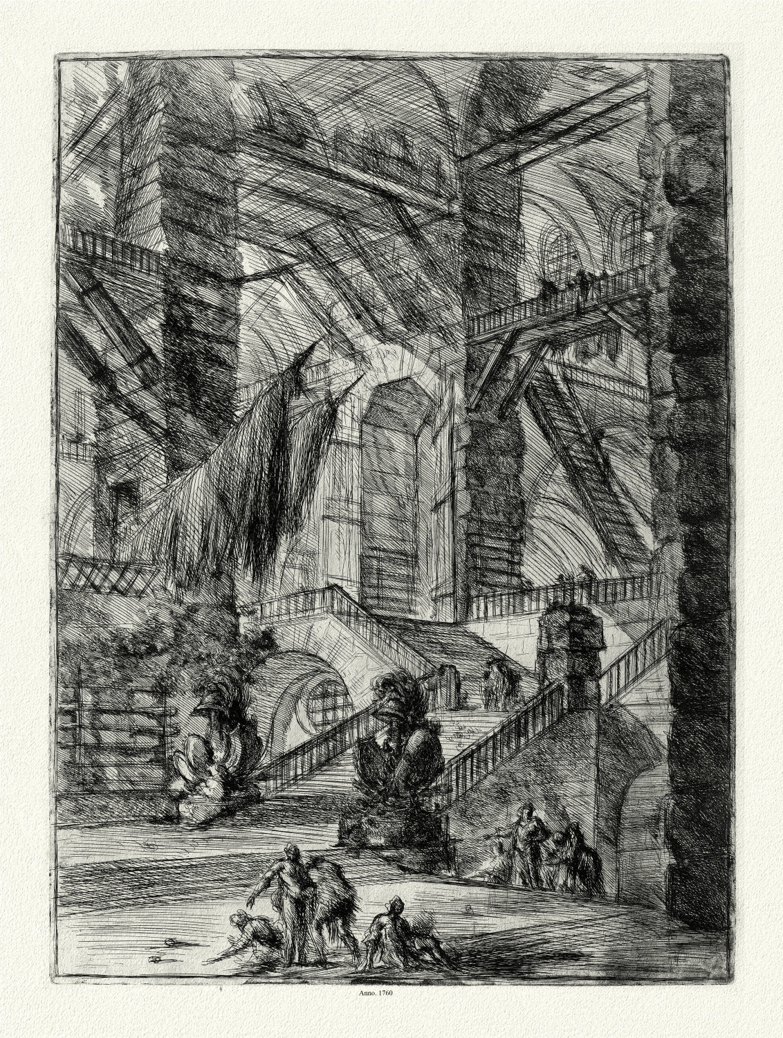 Roman Empire: Giovanni Battista Piranesi, Le Carceri d'Invenzione (Les prisons de l'invention), Planche I,1760 - The Map Chest