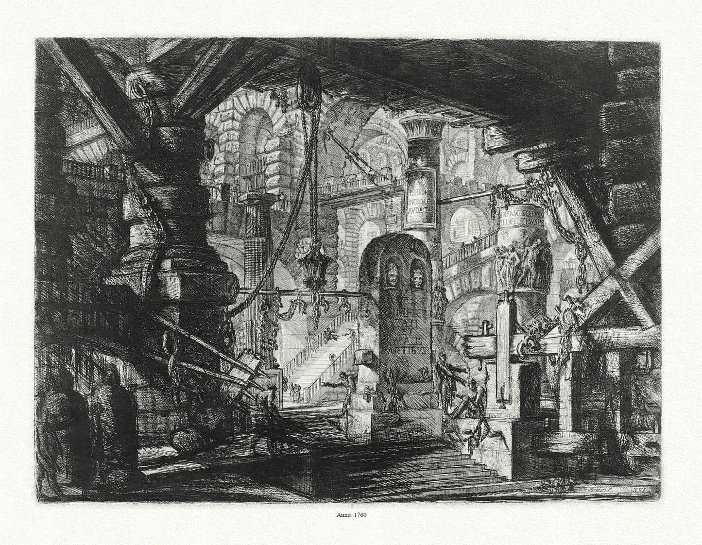 Roman Empire: Giovanni Battista Piranesi, Le Carceri d'Invenzione (Les prisons de l'invention), Planche IV, 1760, - The Map Chest