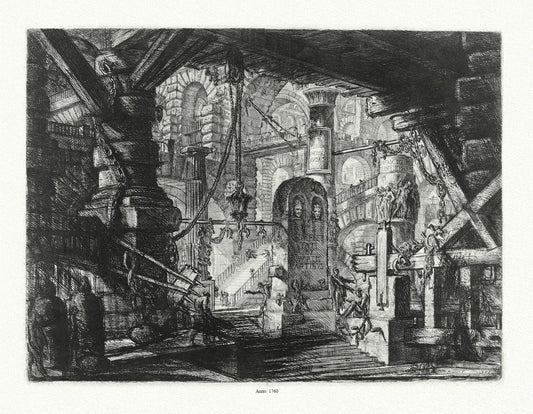 Roman Empire: Giovanni Battista Piranesi, Le Carceri d'Invenzione (Les prisons de l'invention), Planche IV, 1760, - The Map Chest