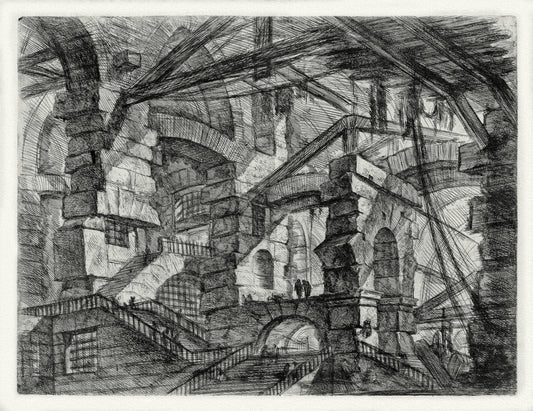 Roman Empire: Giovanni Battista Piranesi, Le Carceri d'Invenzione (Les prisons de l'invention), Planche XIX, 1760 - The Map Chest