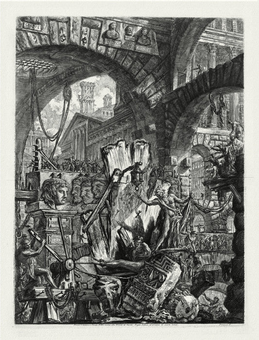 Roman Empire: Giovanni Battista Piranesi, Le Carceri d'Invenzione (Les prisons de l'invention), Planche XVII, 1760 - The Map Chest
