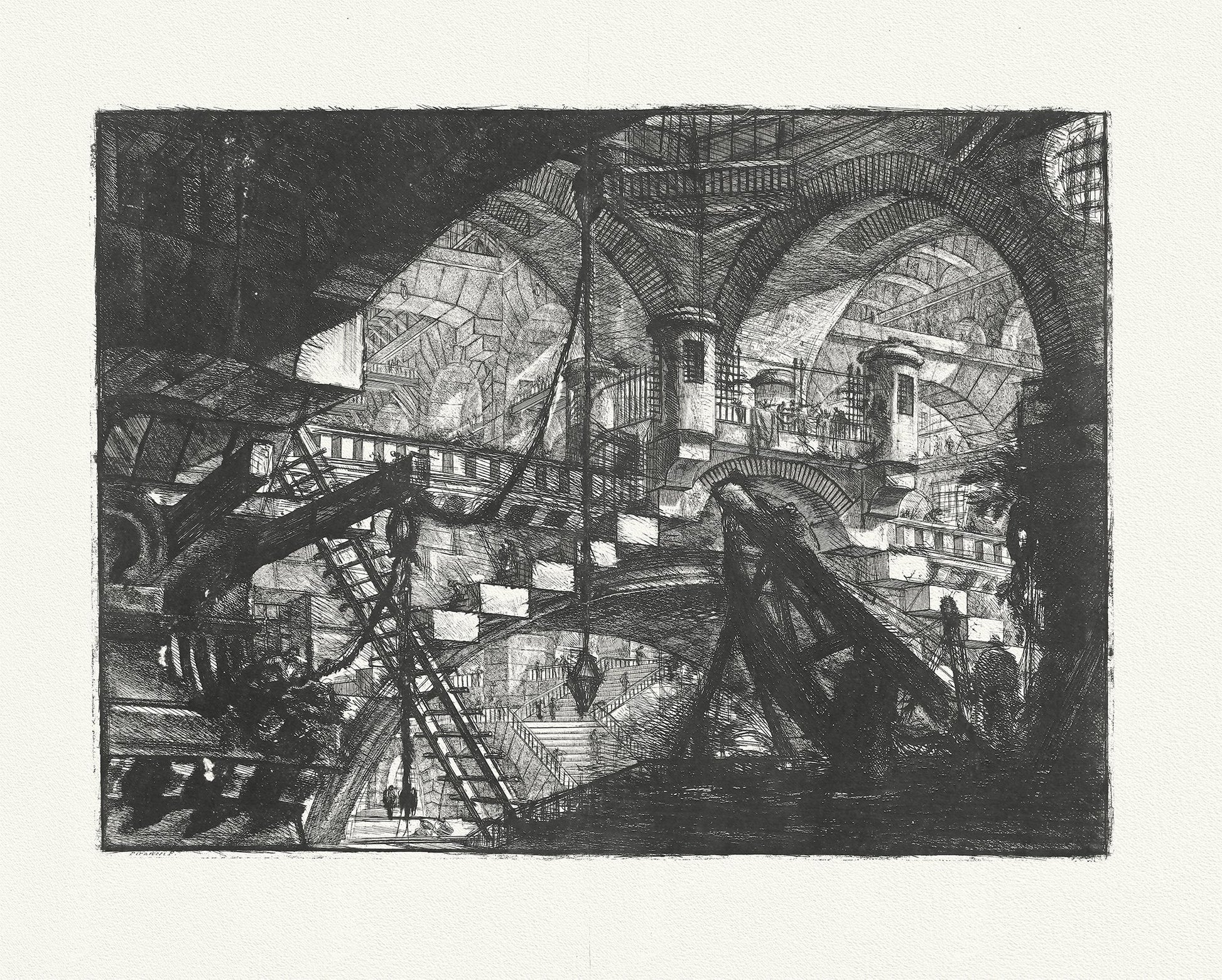 Roman Empire: Giovanni Battista Piranesi, Le Carceri d'Invenzione (Les prisons de l'invention), Planche XXI - The Map Chest