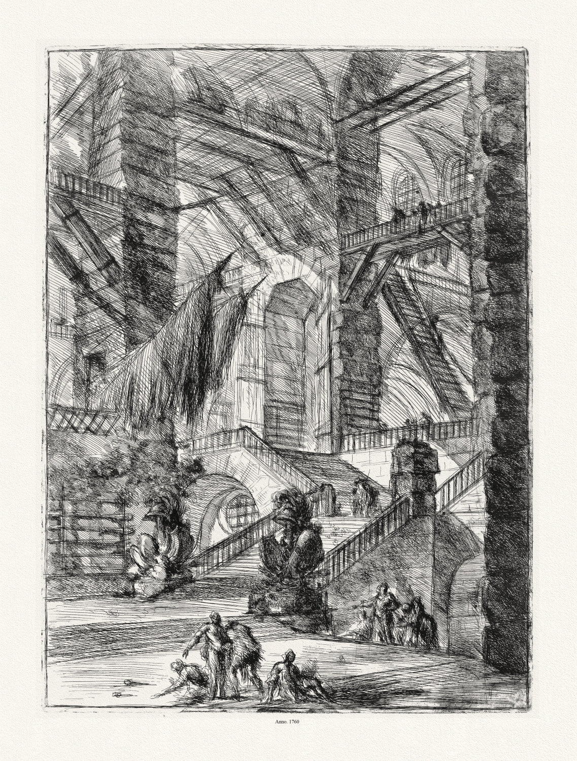 Roman Empire: Giovanni Battista Piranesi, Le Carceri d'Invenzione , Planche I, 1760, Ver. II - The Map Chest