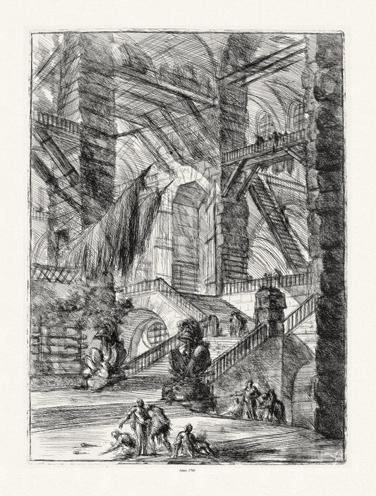 Roman Empire: Giovanni Battista Piranesi, Le Carceri d'Invenzione , Planche I, 1760, Ver. II - The Map Chest