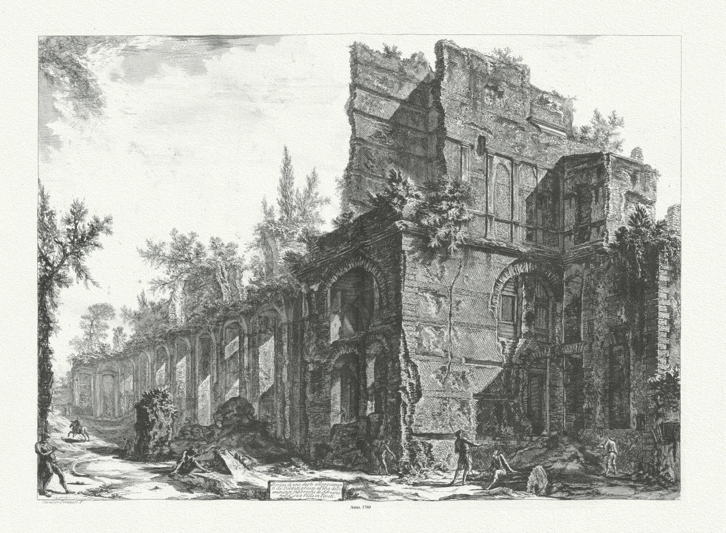 Roman Empire: Giovanni Battista Piranesi, Ruins of one of the soldiers' barracks in Hadrian's Villa, c. 1760 - The Map Chest