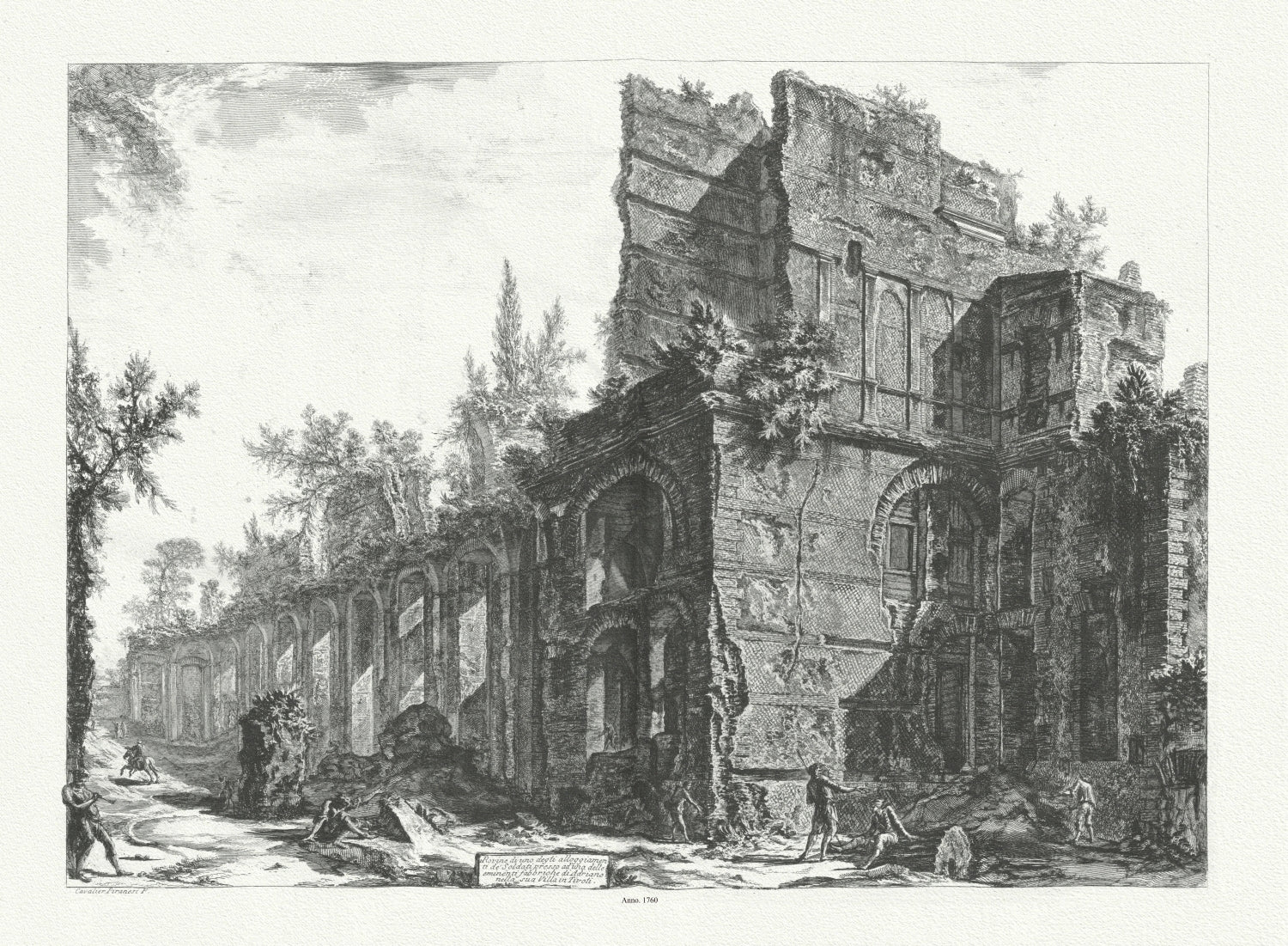 Roman Empire: Giovanni Battista Piranesi, Ruins of one of the soldiers' barracks in Hadrian's Villa, c. 1760 - The Map Chest