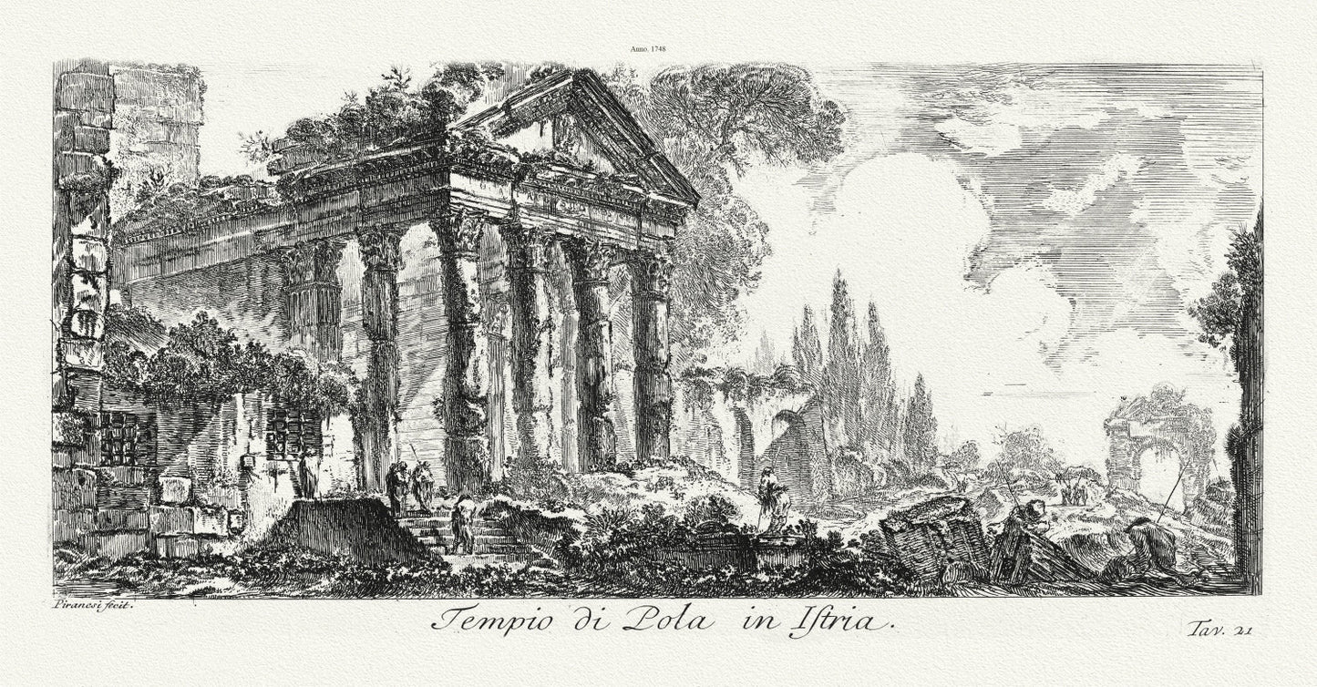 Roman Empire: Giovanni Battista Piranesi, Tempio di Pola in Istria, 1748 - The Map Chest