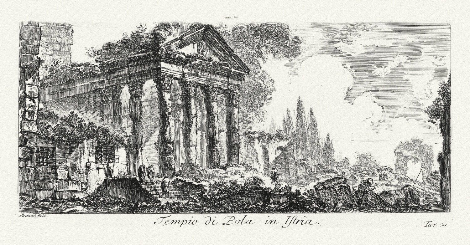 Roman Empire: Giovanni Battista Piranesi, Tempio di Pola in Istria, 1748 - The Map Chest