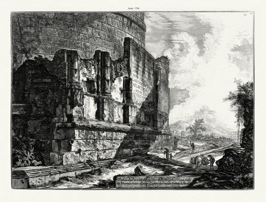 Roman Empire: Giovanni Battista Piranesi, Veduta Degl'avanzi Del Sepolcro Della Famiglia Plauzia Sulla Via Tiburtina Vicino Al Ponte Lugano Due Miglia Lontano Da Tivoli, 1764 - The Map Chest