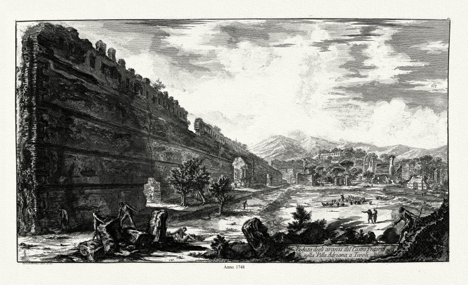 Roman Empire: Giovanni Battista Piranesi, Veduta Degli Avanzi Del Castro Pretorio Nella Villa Adriana A Tivoli, 1748 - The Map Chest