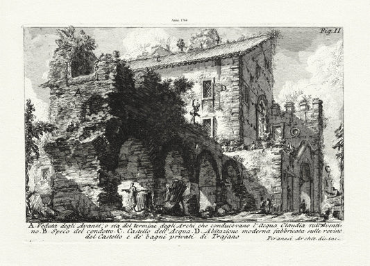 Roman Empire: Giovanni Battista Piranesi, Veduta degli Avanzi, o sia del termine degli Archi che conducevano l'Acqua, 1764 - The Map Chest