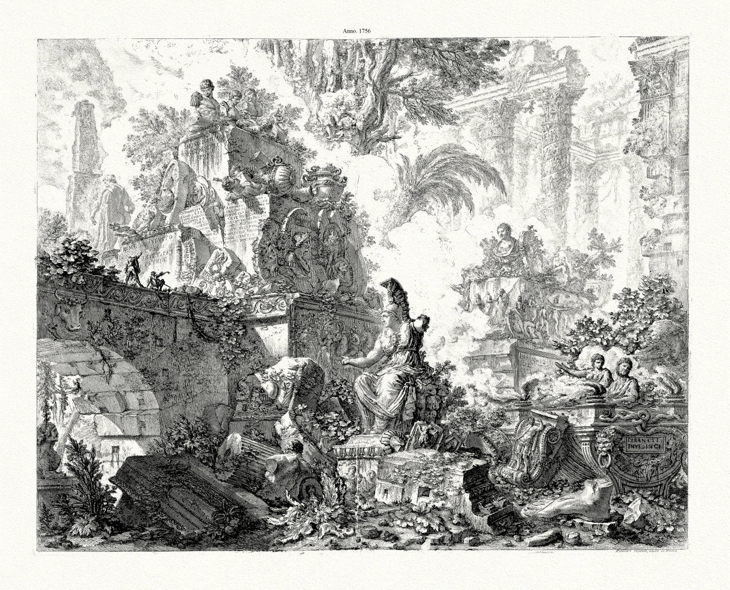 Roman Empire: Giovanni Battista Piranesi, Veduta del Ponte Lugano, 1756 - The Map Chest