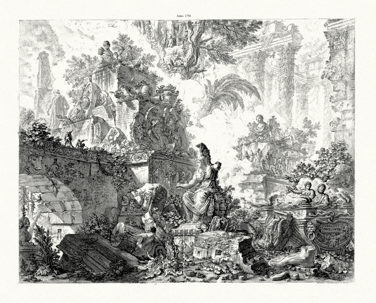 Roman Empire: Giovanni Battista Piranesi, Veduta del Ponte Lugano, 1756 - The Map Chest